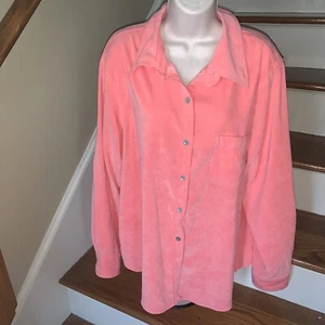 VENEZIA por LANE BRYANT Nueva Sin Etiquetas Chaqueta Salmón Naranja Mantequilla Suave 1X 🙂165 - Imagen 1 de 6