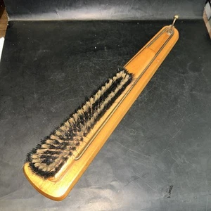 Vintage Long Wood Lint Clothes Brush Wall Hanger 14” - Picture 1 of 7