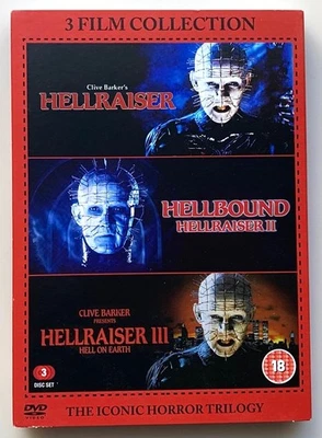 HELLRAISER TRILOGY REGION 2 DVD SET ARROW FILMS WITH SLIPCOVER CLIVE BARKER - Image 1 of 4