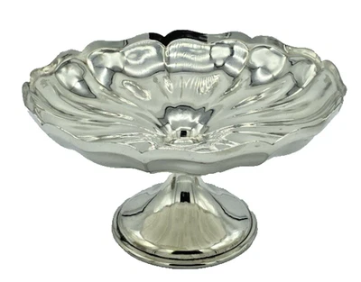Vintage English Stanqual Silver Plated Pedestaled Compote or Fruit Bowl - image 1 of 4