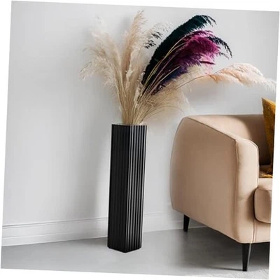 Jarrón de piso de 27,5 pulgadas de alto, florero moderno de resina para sala de estar 27,5 pulgadas negro Foto 1 de 4