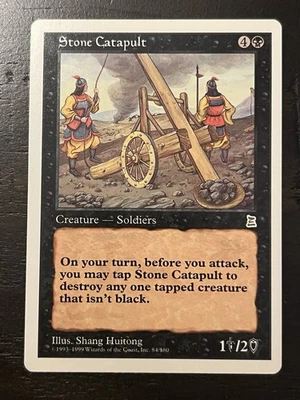 Stone Catapult Portal Three Kingdoms NM Black Rare CARD - Image 1 of 2