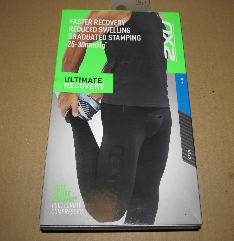 2XU Men's Power Compression Tight for Recovery Size Large Black MA4417b NEW - Image 1 of 3