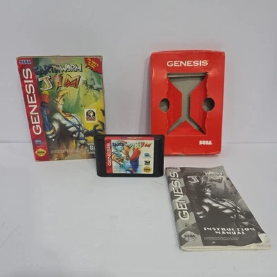 Earthworm Jim 2 Sega Genesis Cartucho Papel Caja Deslizante - Probado Funciona Foto 1 de 4