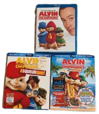 Alvin and the Chipmunks, The Squeakquel & Chipwrecked Blu-Ray (2 & 3 Have DVD+) - Image 1 of 4