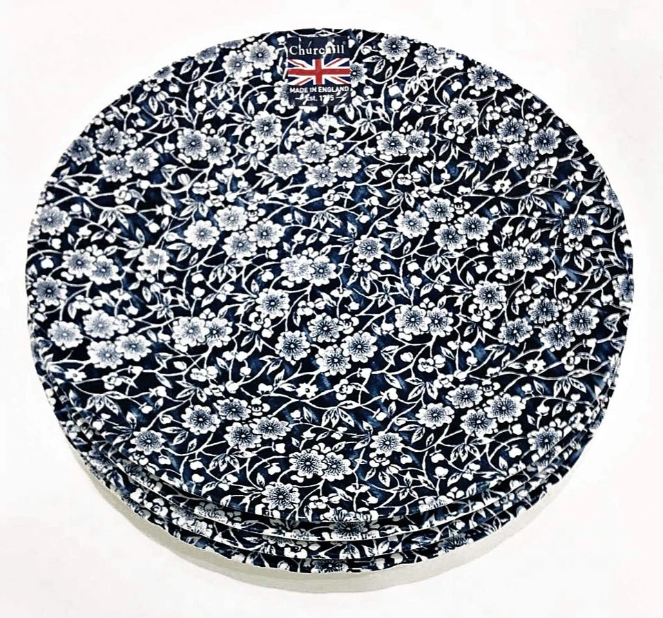 Royal Wessex by Victorian Calico Floral Dinner Plates - Set of 4 | Made in - Image 1 of 2