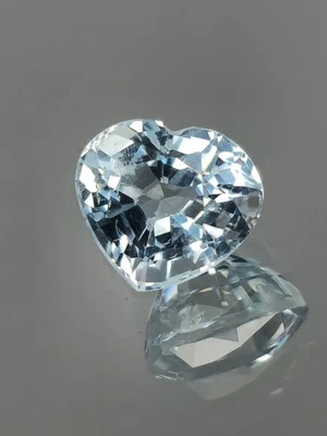 aquamarine Natural Untreated Gemstone 1 Carat Heart cut Beautiful In Blue — 第 1/4 张图片