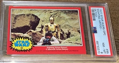 1977 O-PEE-CHEE OPC STAR WARS #95 LUKE SKYWALKER C-3PO PSA 8 NM-MINT RARE - Image 1 of 2