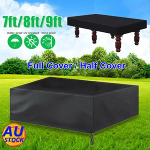 7/8/9FT Outdoor Pool Snooker Billiard Table Cover Polyester Cap Waterproof Dust - Picture 1 of 15