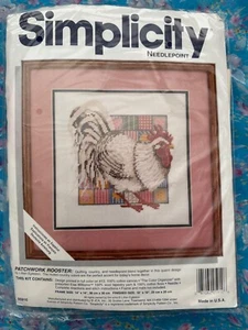 Simplicity Needlepoint Patchwork Rooster #05910 Kit by Lillian Egleston - Picture 1 of 6