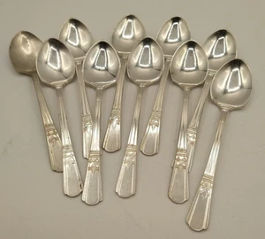 Court 1939 Silverplate Ice Cream Spoons Lot of 10 5 1/4" Spades Vintage - Picture 1 of 6