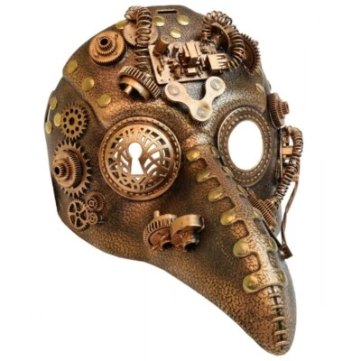 Steampunk Plague Doctor Bird Raven Halloween Costume Masquerade Mask [Copper] - Image 1 of 3
