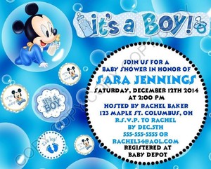 Las Mejores Ofertas En Baby Shower Invitaciones De Felicitacion De Mickey Mouse Ebay