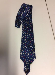 Peanuts 50th Celebration Neck Tie Snoopy Blue Multicolor 3 1/2" x 60" - Picture 1 of 5