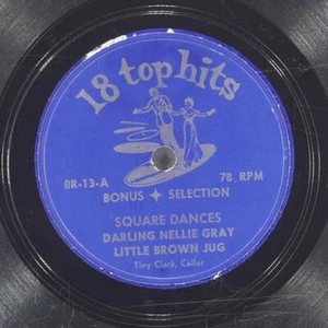 TINY CLARK Square Dances 18 TOP HITS BR-13 VG 78 10" Folk, - Picture 1 of 4