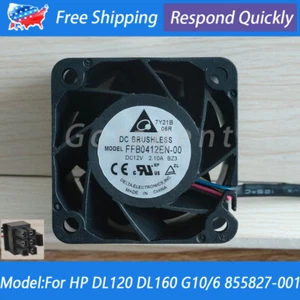 For HP DL120 DL160 G10 855827-001 878937-001 878537-001 FFB0412EN-00 Fan 12V 4CM - Picture 1 of 11
