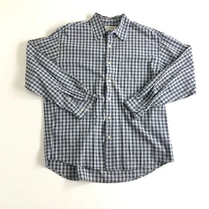 J. CREW Long Sleeve Button Down Blue/Gray Plaid Shirt Men's Size Large - Picture 1 of 6