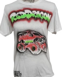 Monster Truck Airbrushed Kids T shirt 7 - 8 Years - Picture 1 of 5