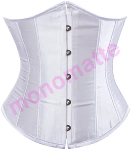 Real Cotton Steel Boned Waist Training Corset Genuine Under Bust - Picture 1 of 2