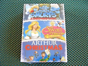 DVD Box Set: Christmas Combi - 3 DVDs : Smurfs, Swan Princess & Arthur : Sealed - Picture 1 of 4