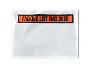 Packing List Pouches Shipping Label Panel/Full Face Enclosed Envelopes Adhesive - Picture 1 of 6