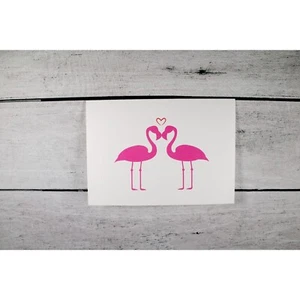 Flamingo Greeting Card | Anniversary Card | Blank Card 5x7 - Picture 1 of 2