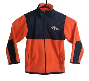 NFL Apparel Denver Broncos Full Zip Fleece Jacket Embroidered Youth XL 14/16 - Picture 1 of 7