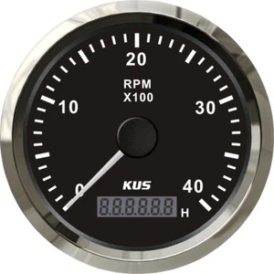 KUS Instrument Drehzahlmesser schwarzes Display, bis 4000 U/Min, Boot KUS1015 - Bild 1 von 1