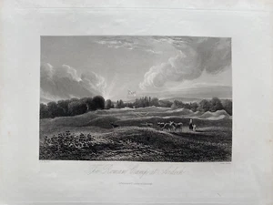 Antiker Druck von 1850; Roman Camp at Ardoch, Perth & Kinross nach J.C. Brown - Bild 1 von 2