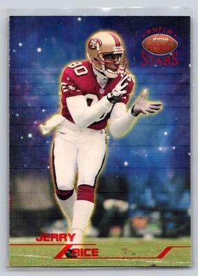 1998 Topps Stars #75 Jerry Rice Gold Star #/8799 red - Image 1 of 2