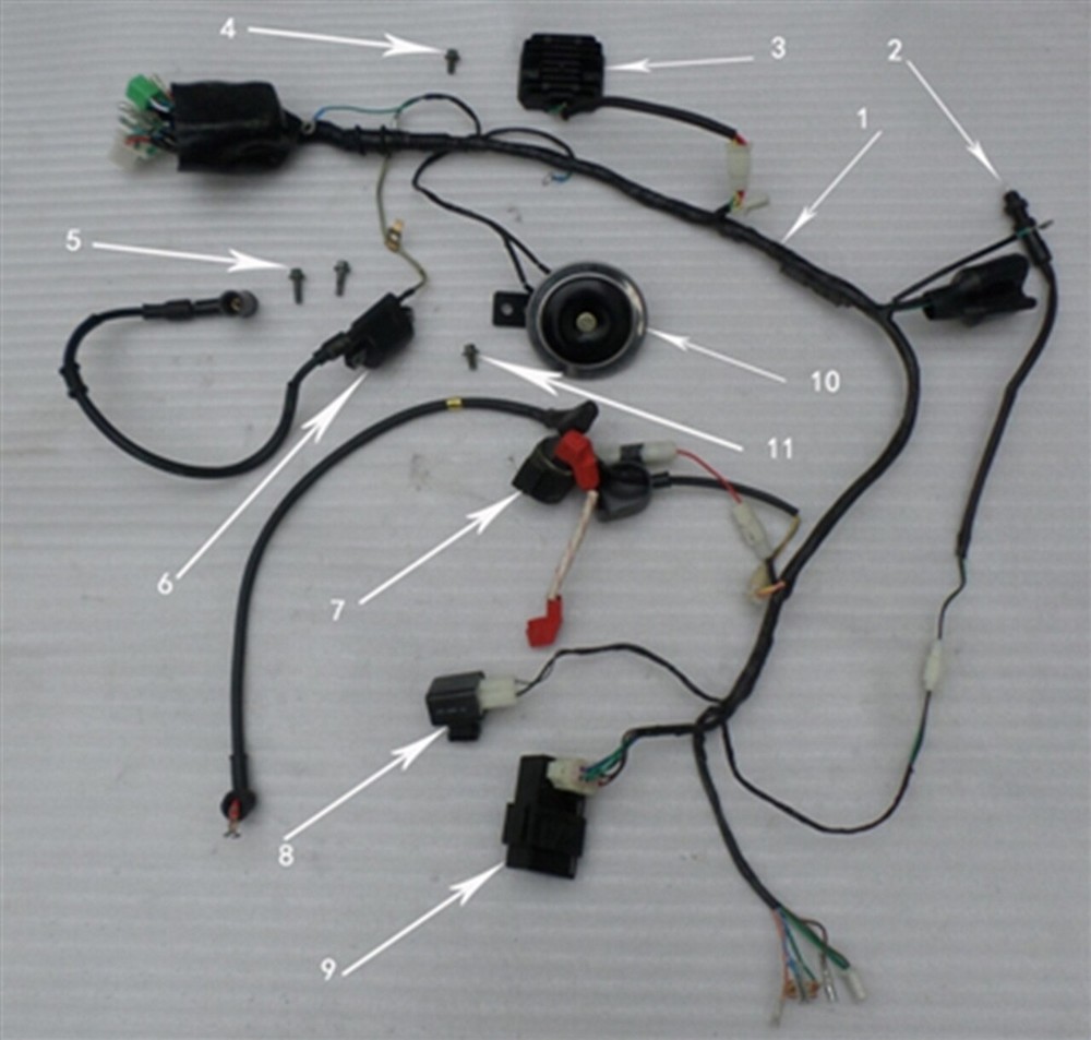 RPS Hawk 250 Wire Harness For Carb Models – Essential Electrical Kit For X-Pro ATVs 3 thumbnail image