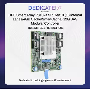 Controller SAS HPE Smart P816i-a SR Gen10 4 GB cache 12G 804338-B21 836261-001 - Foto 1 di 1