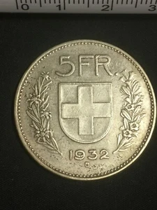 5 FRANCOS SUIZA 1932 (PLATA) - Imagen 1 de 2