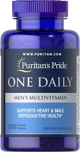 Puritans Pride One Daily Mens Multivitamin, Heart, Reproductive Health 100 count - Picture 1 of 6