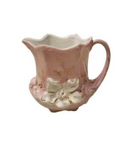 Antique Porcelain Creamer 3" Pink Floral Gold Detailing ***READ*** - Picture 1 of 8