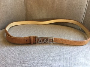 Alfani Womens Tan Sued Leather Belt Buckle Size 2