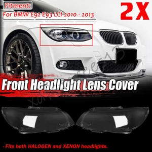 Headlight Headlamp Lens Cover Shell For 2010-2013 BMW 3-Series E92 Coupe E93 LCI - Picture 1 of 13