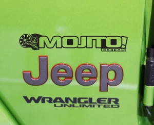 Par de calcomanías laterales de vinilo guardabarros edición Mojito para WRANGLER JL JLU JK JKU JT - Imagen 1 de 11