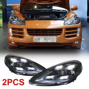 für Porsche Cayenne 957 Schwarz Matrix LED Scheinwerfer Mit DRL Update 2007-10 - Bild 1 von 19