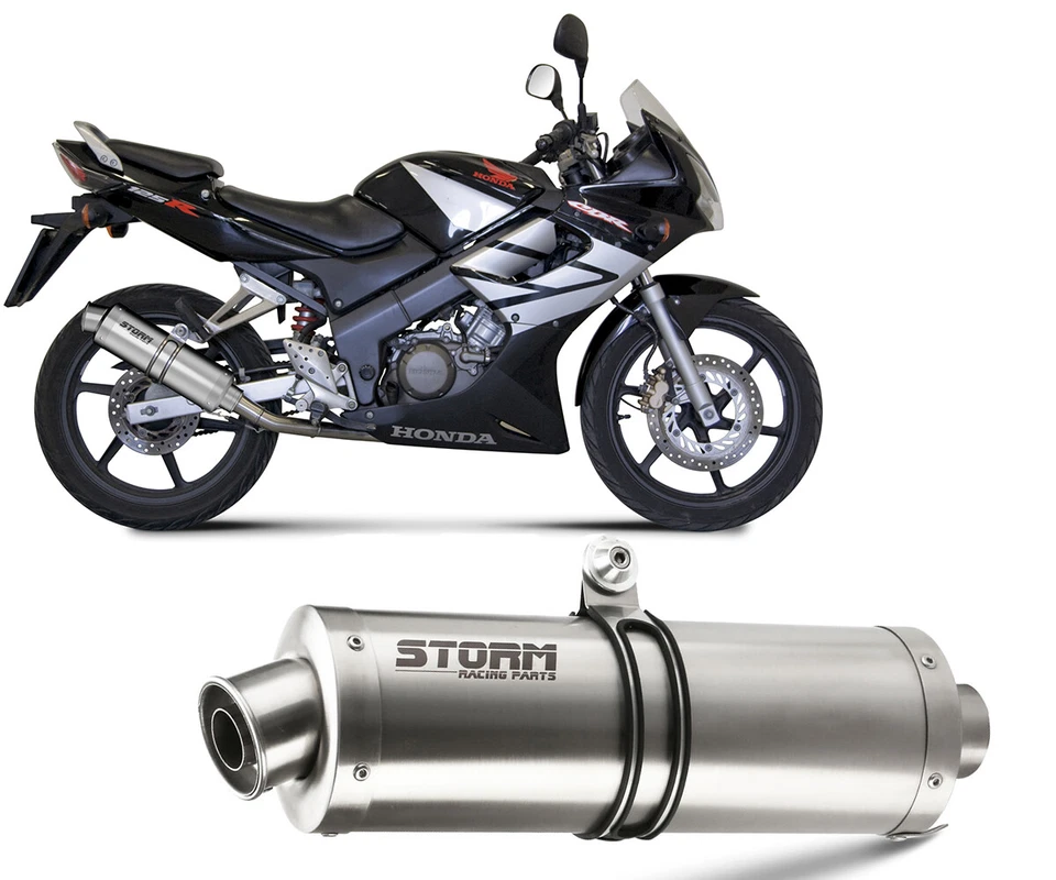Scarico Completo Storm by Mivv Gp acciaio inox per Honda Cbr 125 R 2004 > 2010 Foto 1 de 4