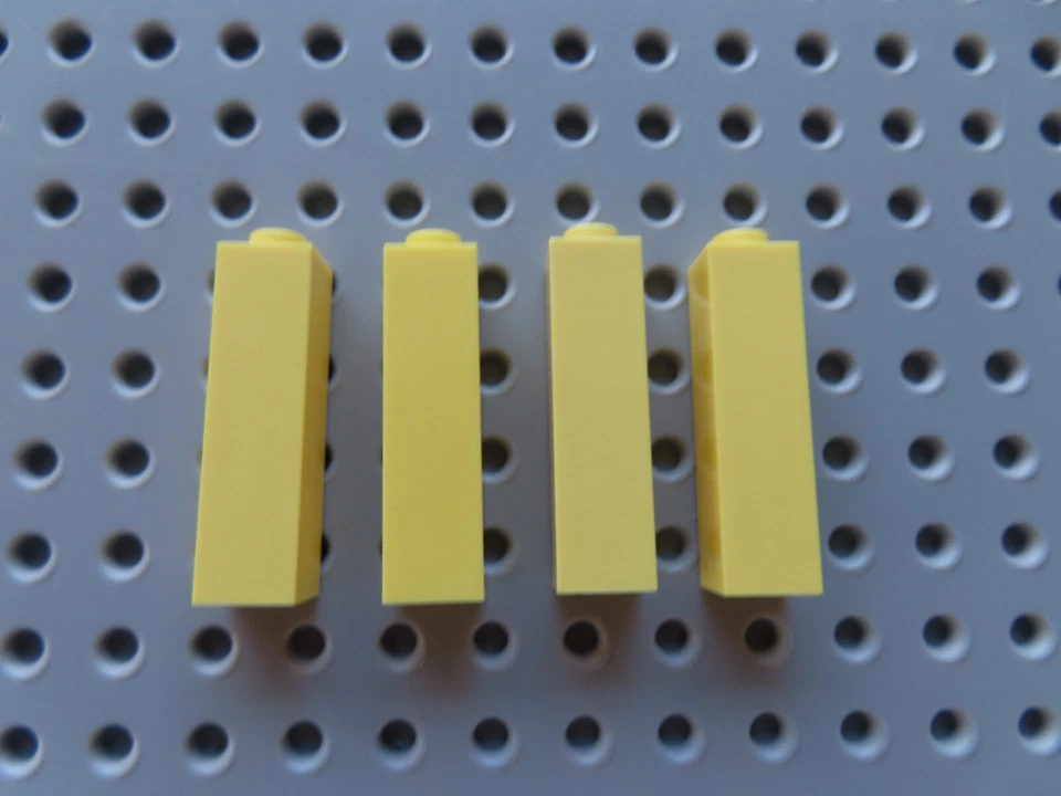 Lego 4 x Stein Baustein Säule 14716 1x1x3    bright light yellow  helles gelb - Bild 1 von 1