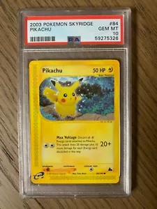 PSA 10 - Pokemon PIKACHU - Skyridge - 184/144 Starter - Picture 1 of 2