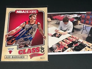 Lauri Markkanen Jazz Bulls Auto Signed 2017-18 PANINI Hoops Class of 2017 - Picture 1 of 1