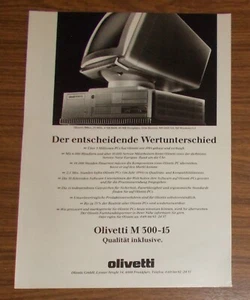 Seltene Werbung OLIVETTI M300-15 Personal Computer PC - Der Wertunterschied 1991 - Picture 1 of 1