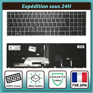 CLAVIER FRANÇAIS AZERTY POUR HP ZBOOK 15 G5 / 15 G6 + rétro L12765-B71 - Afbeelding 1 van 3