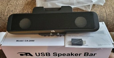 Cyber Acoustics CA-2890 USB Speaker Bar - Mounts to Bottom for Volume - S12 - Image 1 of 4