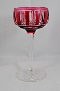 WALSH CRYSTAL COLOURED 5.5 INCH WINE / COCKTAIL GLASS - RED - Picture 1 of 3
