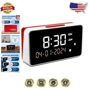Extra Loud Talking Alarm Clock – Easy to Read for Seniors and Visually Impaired - Picture 1 of 8