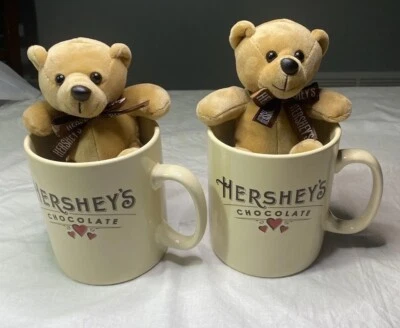 Caneca de chocolate Hershey’s com pequeno Hershey’s Bear conjunto de 2 - Imagem 1 de 4