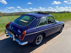 MGB GT 1973 RARE ACONITE PURPLE - OVERDRIVE - SUPERB CAR - GREAT HISTORY - WOW - Picture 1 of 17